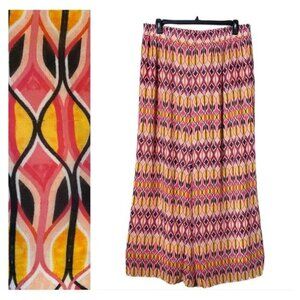 Bohemian Women’s Retro Wide Leg Pants Size 20W Hippie Beachy Groovy Psychedelic